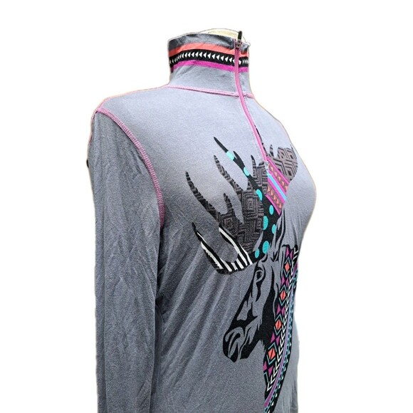 Krimson Klover 1/4 Zip Base Layer Top Moose Anthler Aztec Layering - Picture 7 of 11